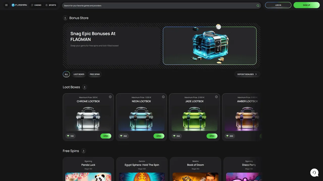 Flagman Casino Bonuses Preview Image