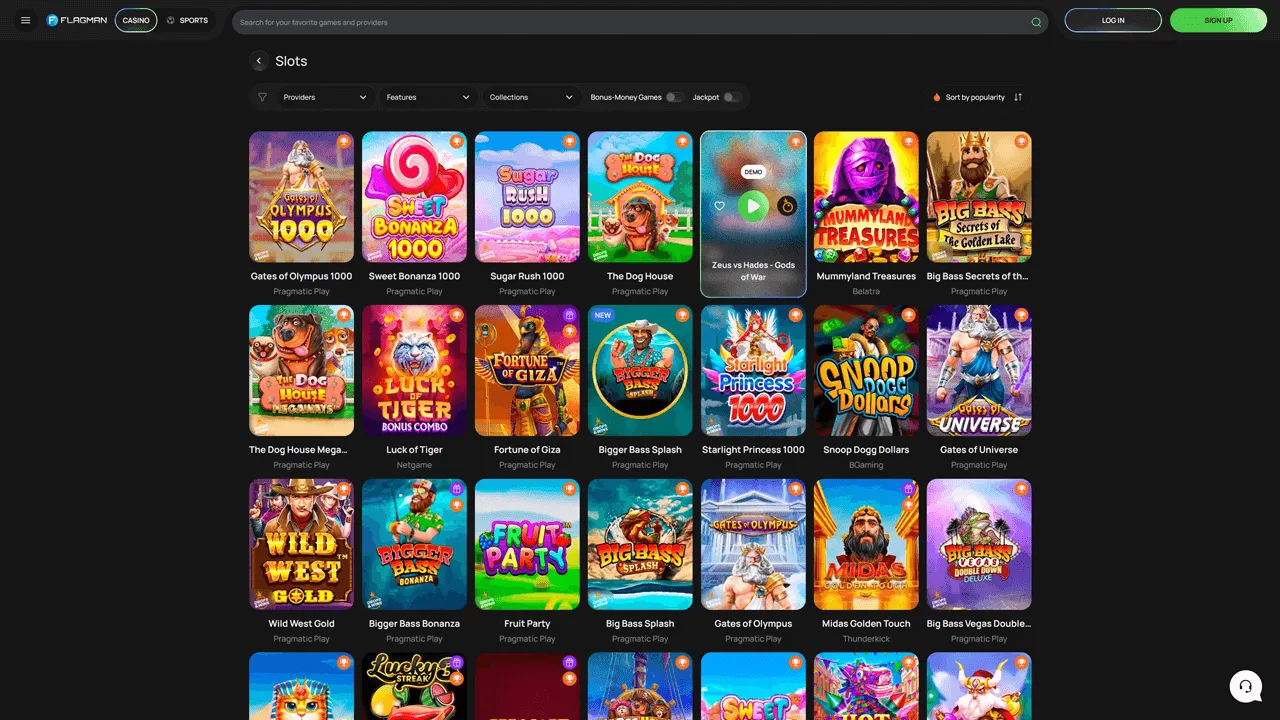 Flagman Casino Game Lobby Preview Image
