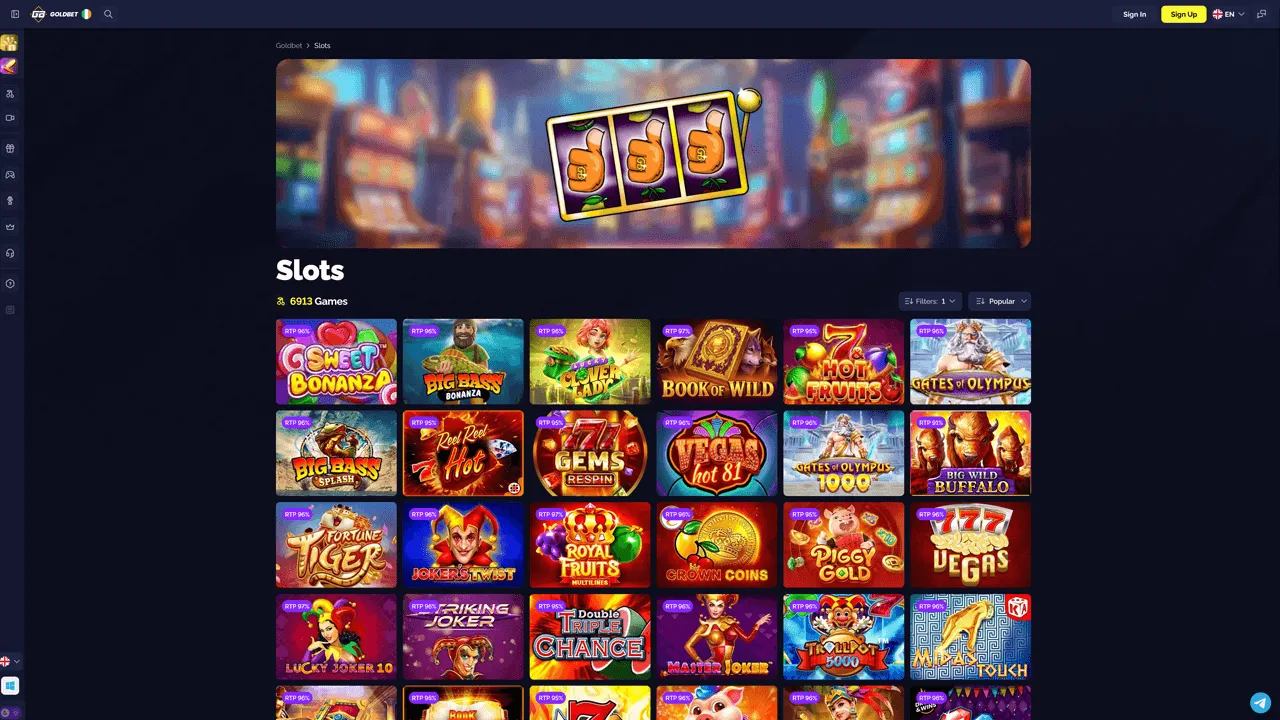 Goldbet Casino Game Lobby Preview Image