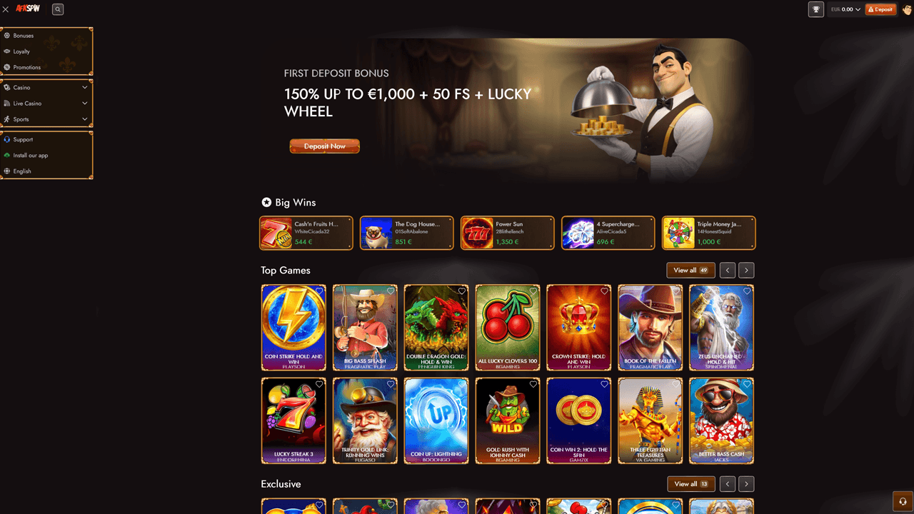 Afkspin Casino Preview Image