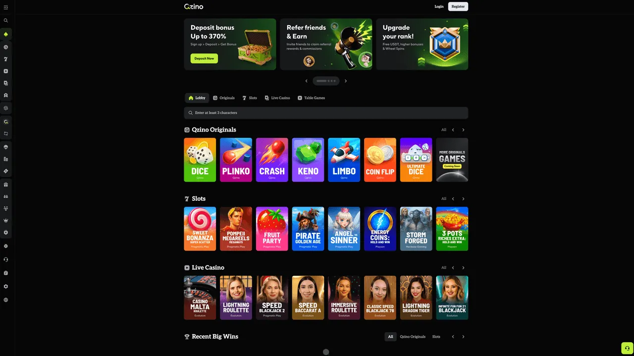 Qzino Casino Preview Image