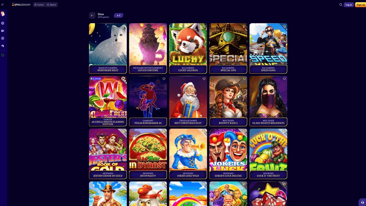 Spingranny Casino Game Lobby Preview Image