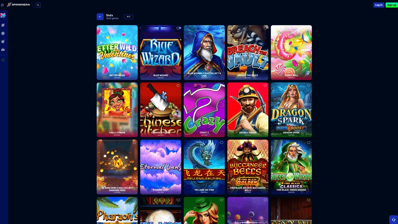 Spinwinera Casino Game Lobby Preview Image