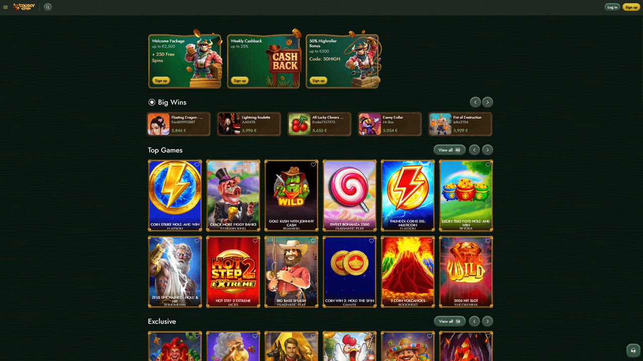 CowboySpin Casino Preview Image