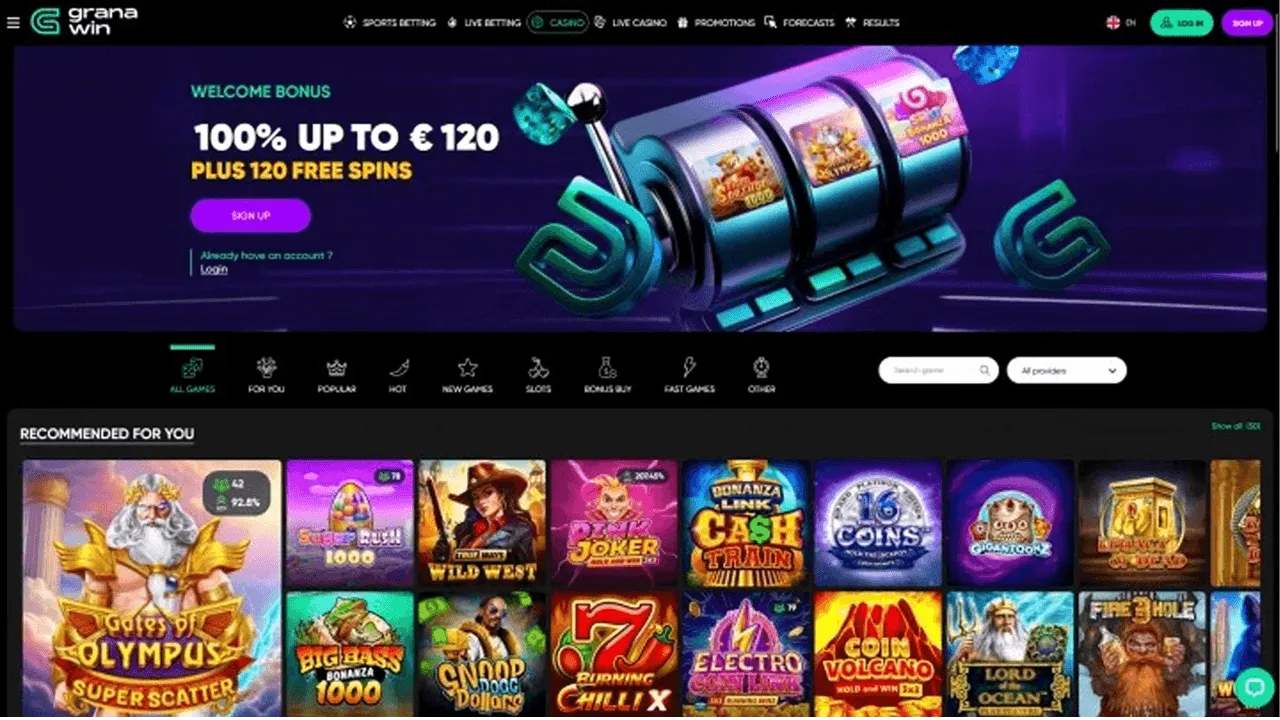 GranaWin Casino Game Lobby Preview Image