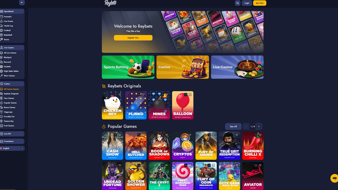 Reybets Casino Preview Image