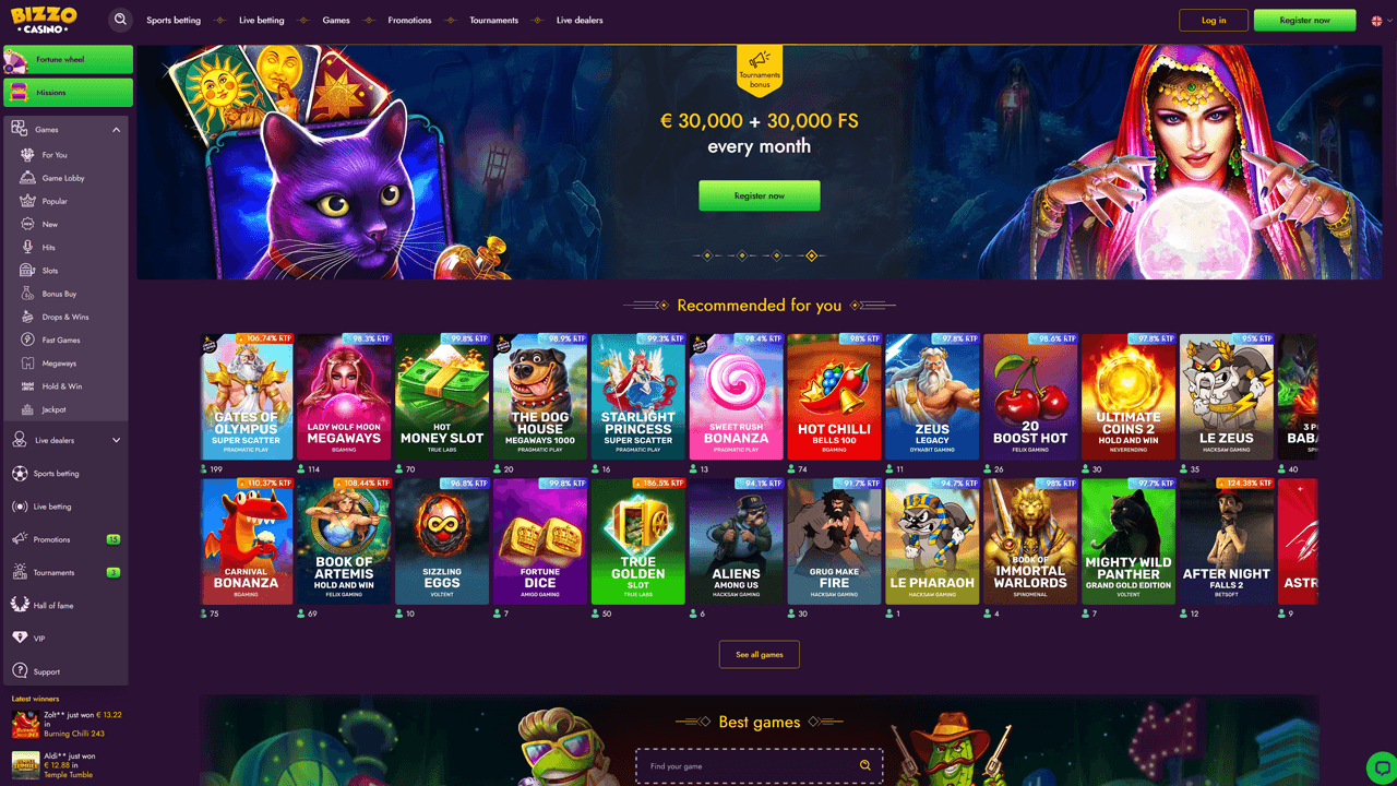Bizzo Casino Bonuses Preview Image