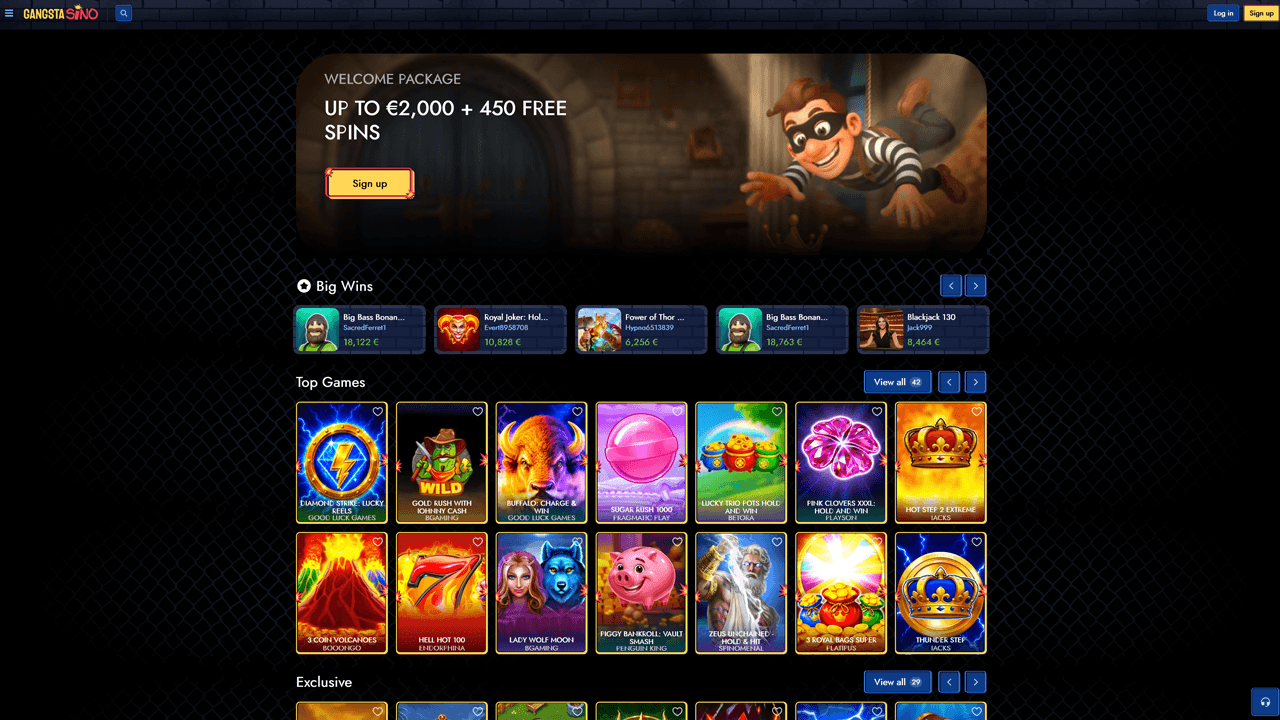 Gangtasino Casino Preview Image
