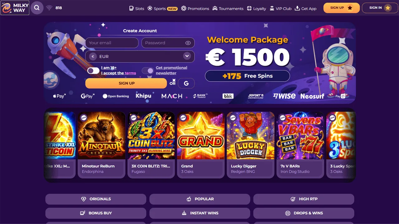 MilkyWay Casino Preview Image